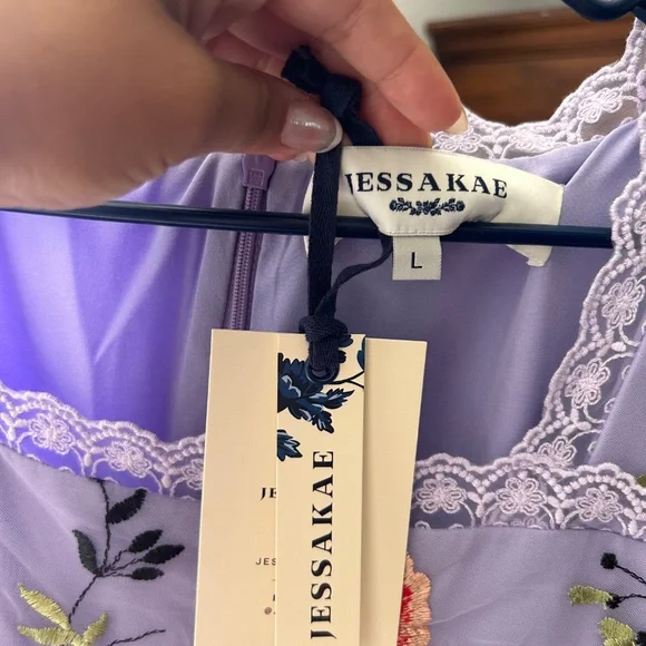 JessaKae Purple Floral Wedding Dress - Picture 4 of 5